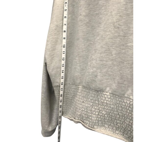 🤍 A Love Story Rhinestone Light Gray Long Sleeve Cropped Sweatshirt – Size XL - Picture 3 of 8